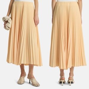 🆕 A.L.C. Tatum Pleated Midi Skirt Yellow Au Lait Sz 4